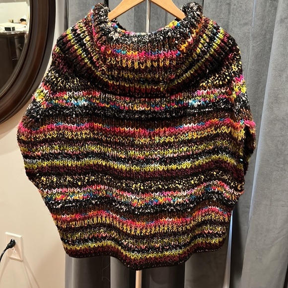 NWT Anthropologie sparkle sweater vest poncho - Picture 3 of 7